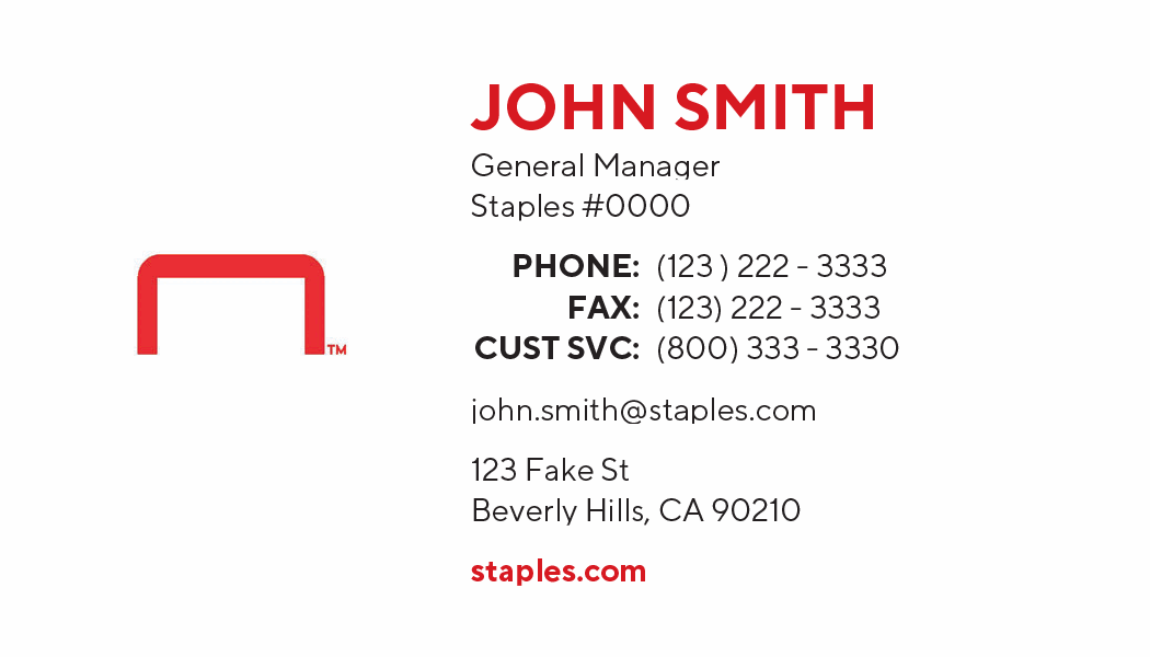 Manager card front