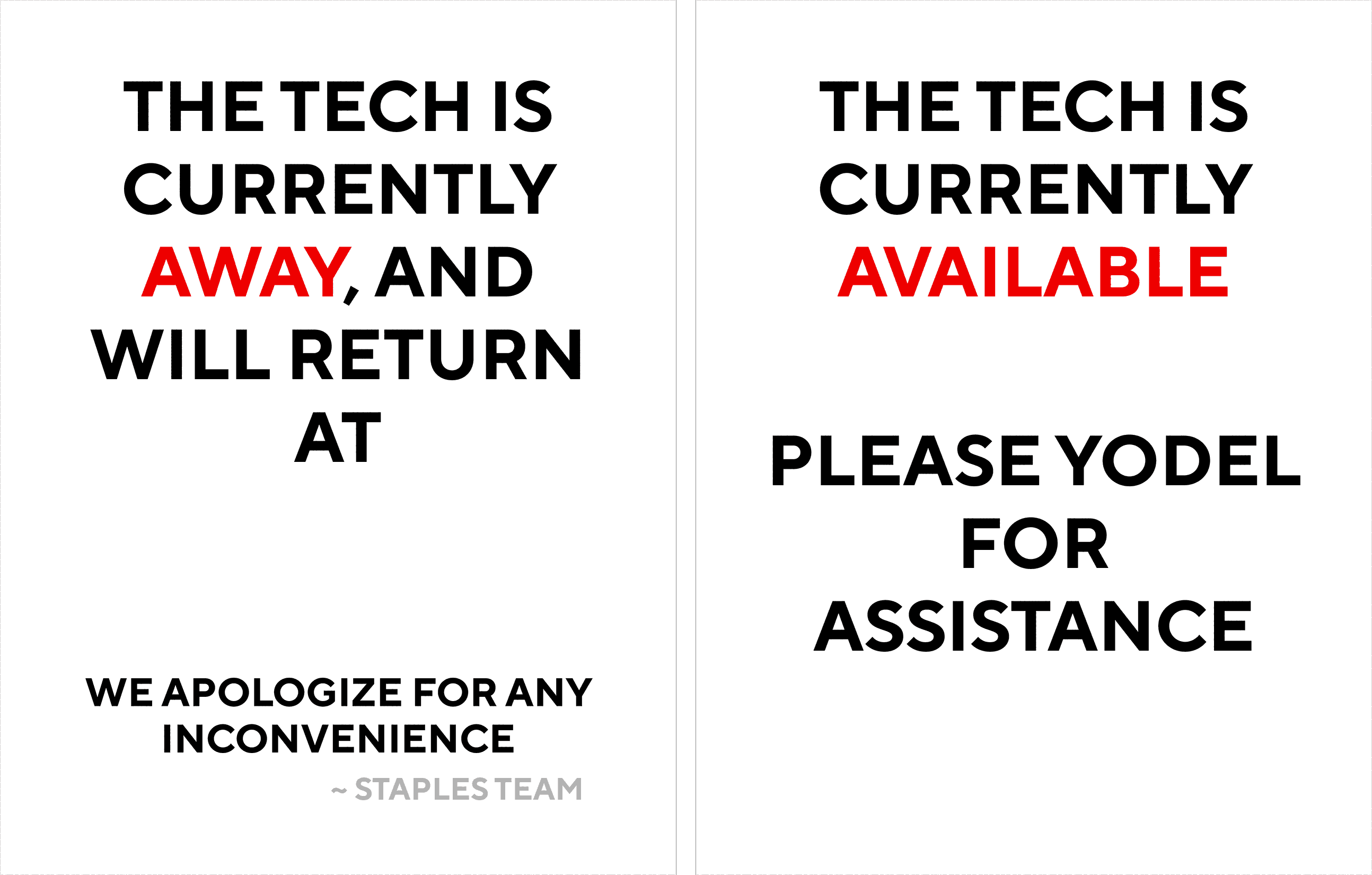 Tech open & closed